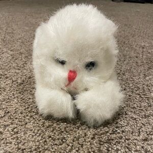 Vintage 1980 Gund Cat Plush with ringing bell in tail.